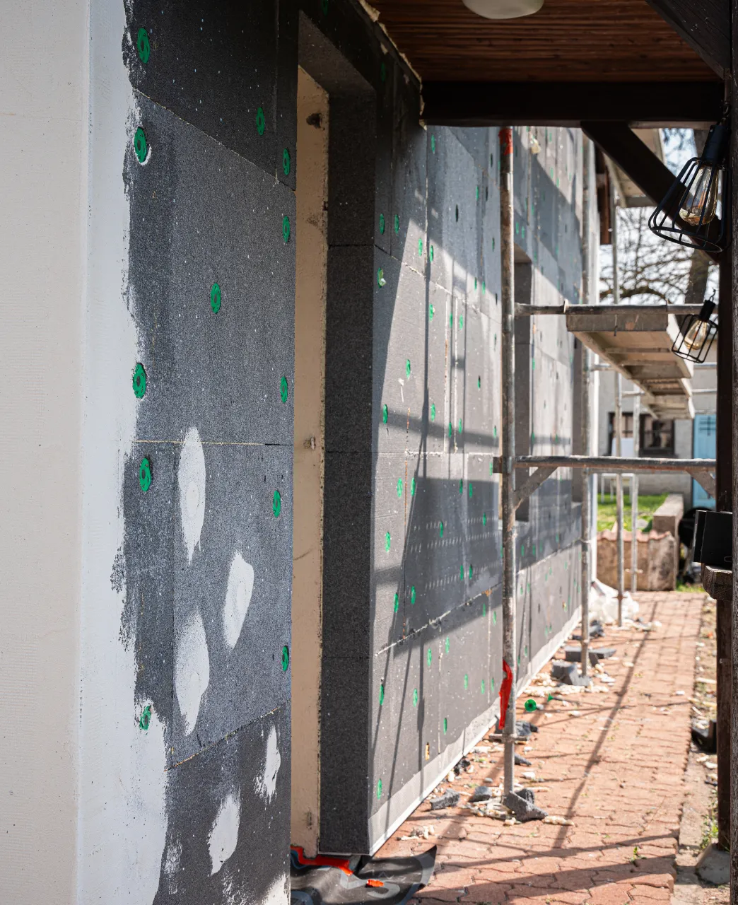 Mur en travaux